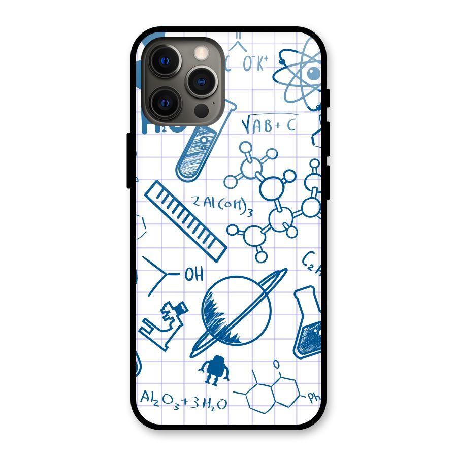 Science Notebook Glass Back Case for iPhone 12 Pro Max