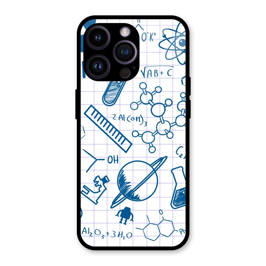 Science Notebook Glass Back Case for iPhone 14 Pro Max
