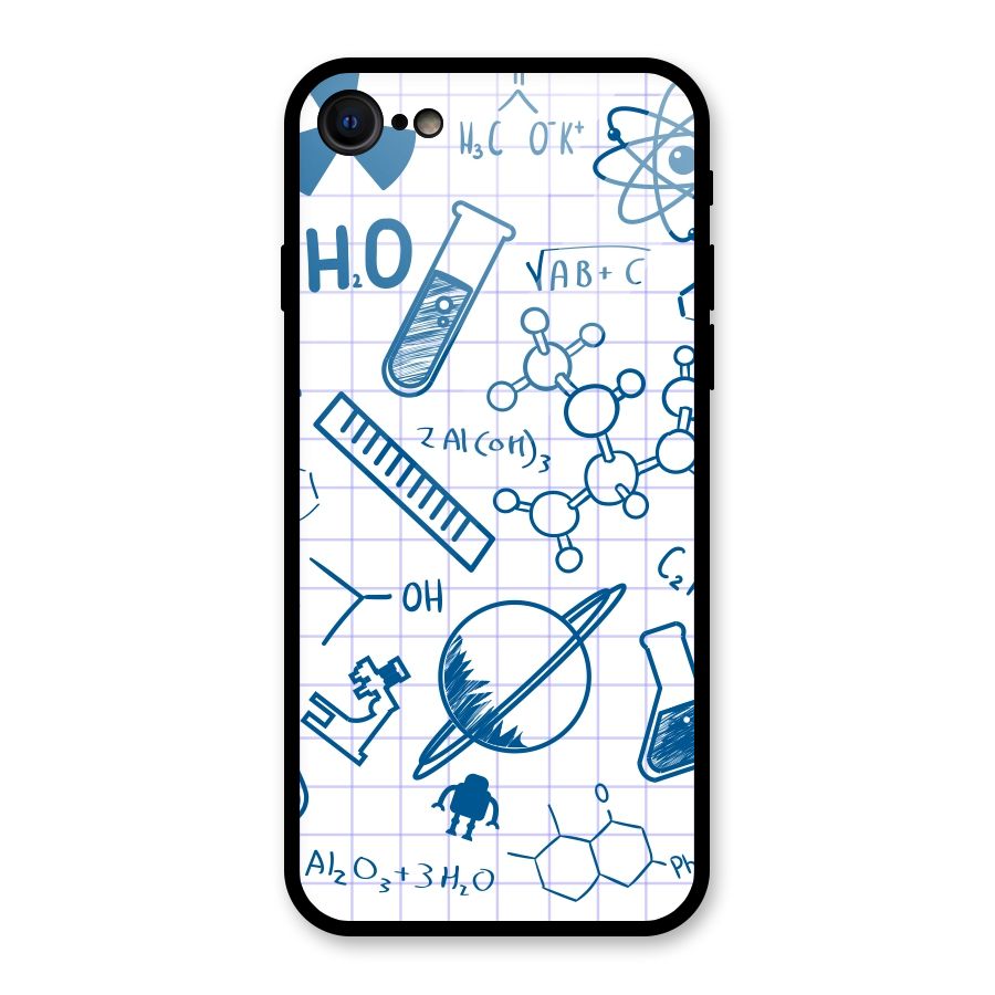 Science Notebook Glass Back Case for iPhone SE 2022