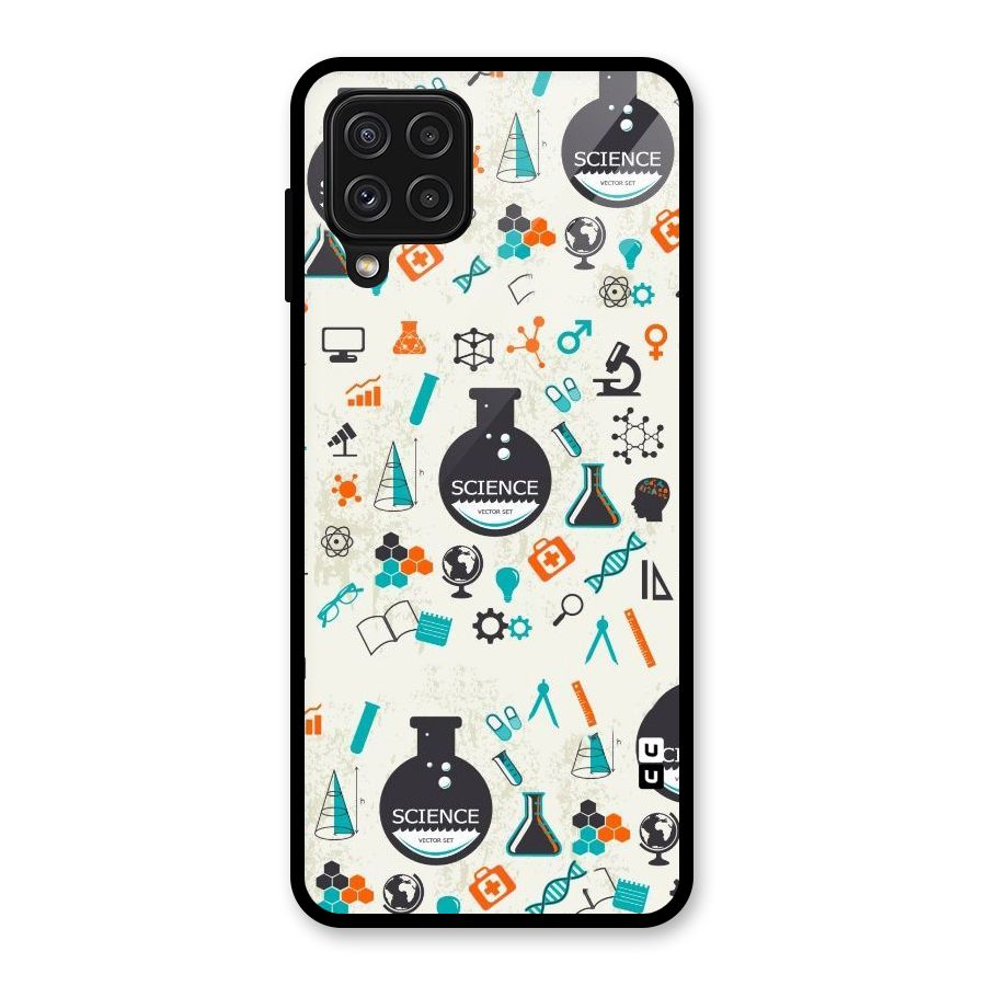Science Side Glass Back Case for Galaxy A22 4G