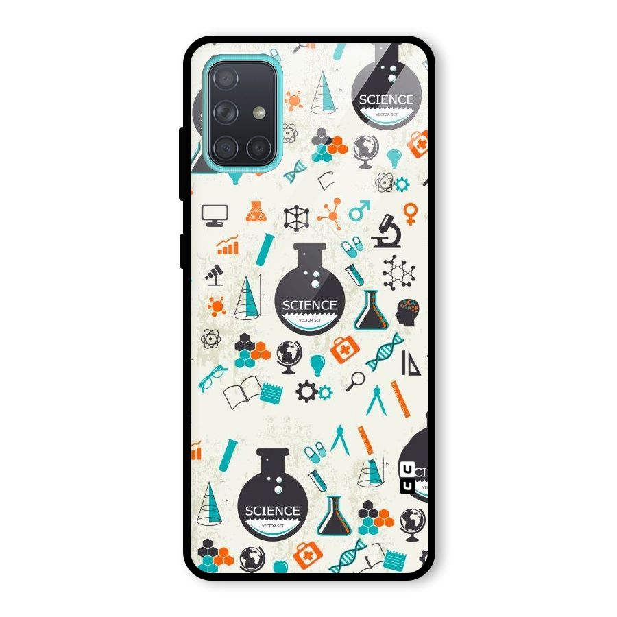 Science Side Glass Back Case for Galaxy A71