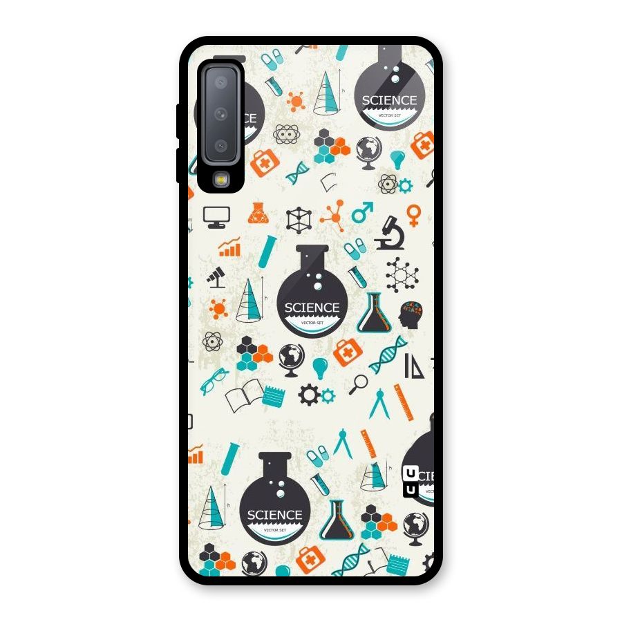 Science Side Glass Back Case for Galaxy A7 (2018)