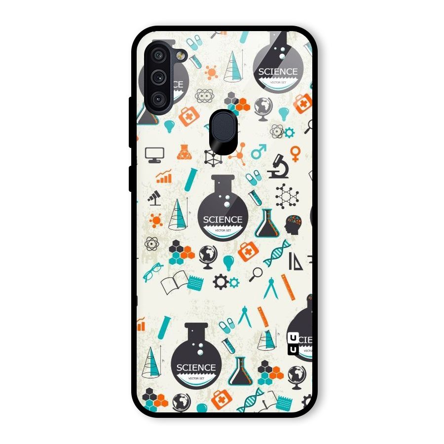 Science Side Glass Back Case for Galaxy M11