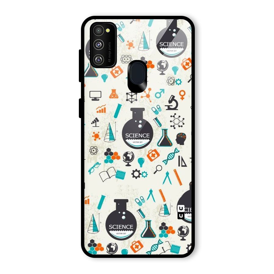 Science Side Glass Back Case for Galaxy M30s