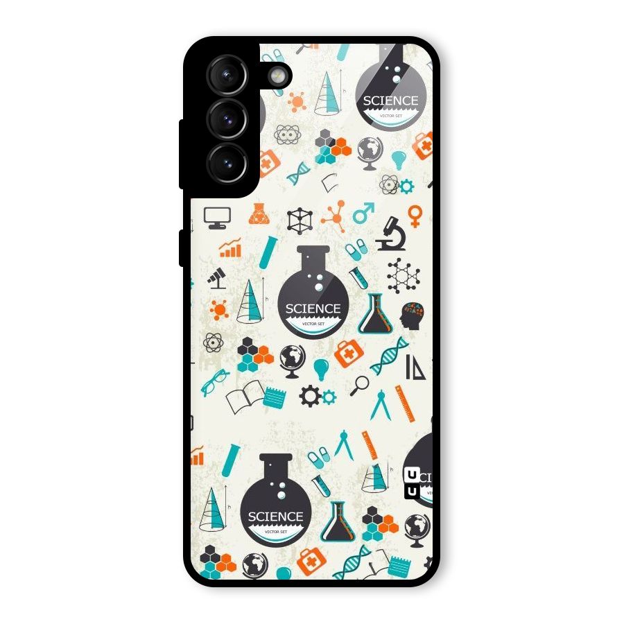 Science Side Glass Back Case for Galaxy S21 Plus