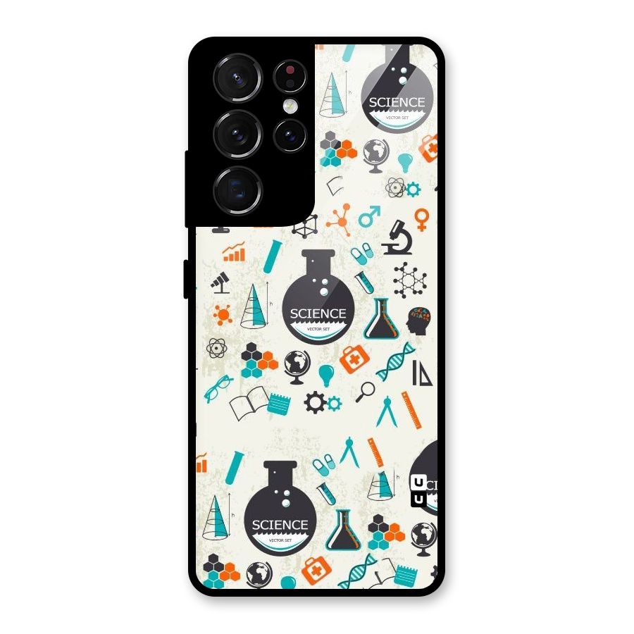 Science Side Glass Back Case for Galaxy S21 Ultra 5G