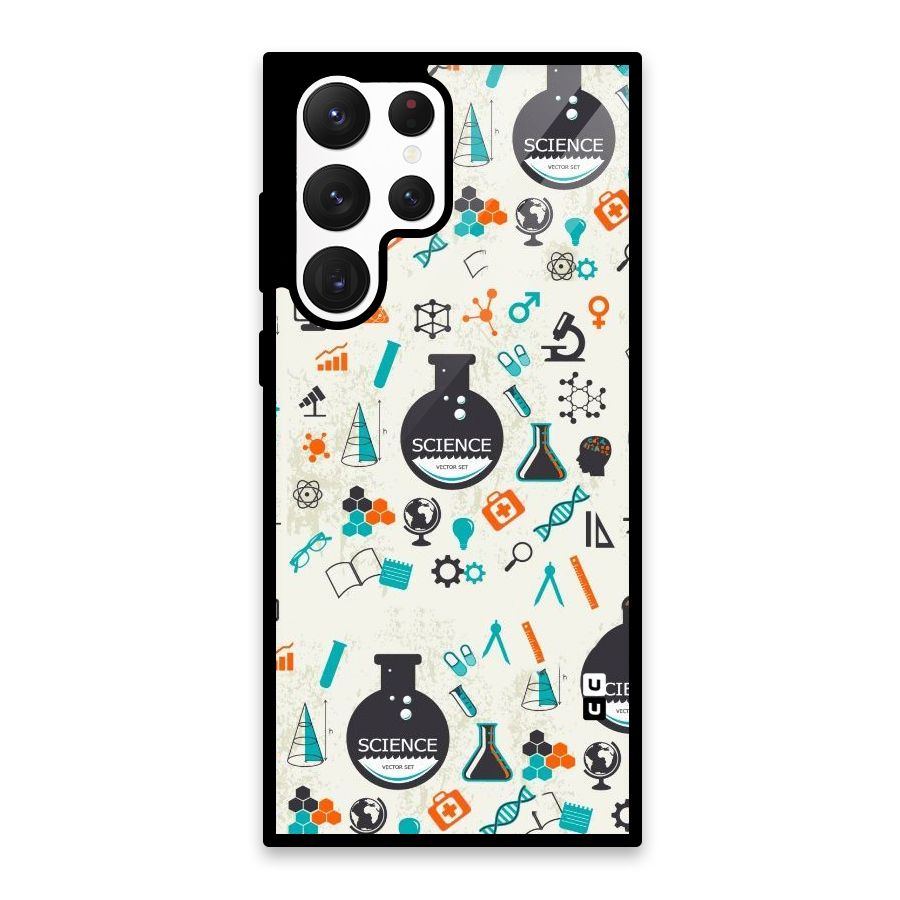 Science Side Glass Back Case for Galaxy S22 Ultra 5G