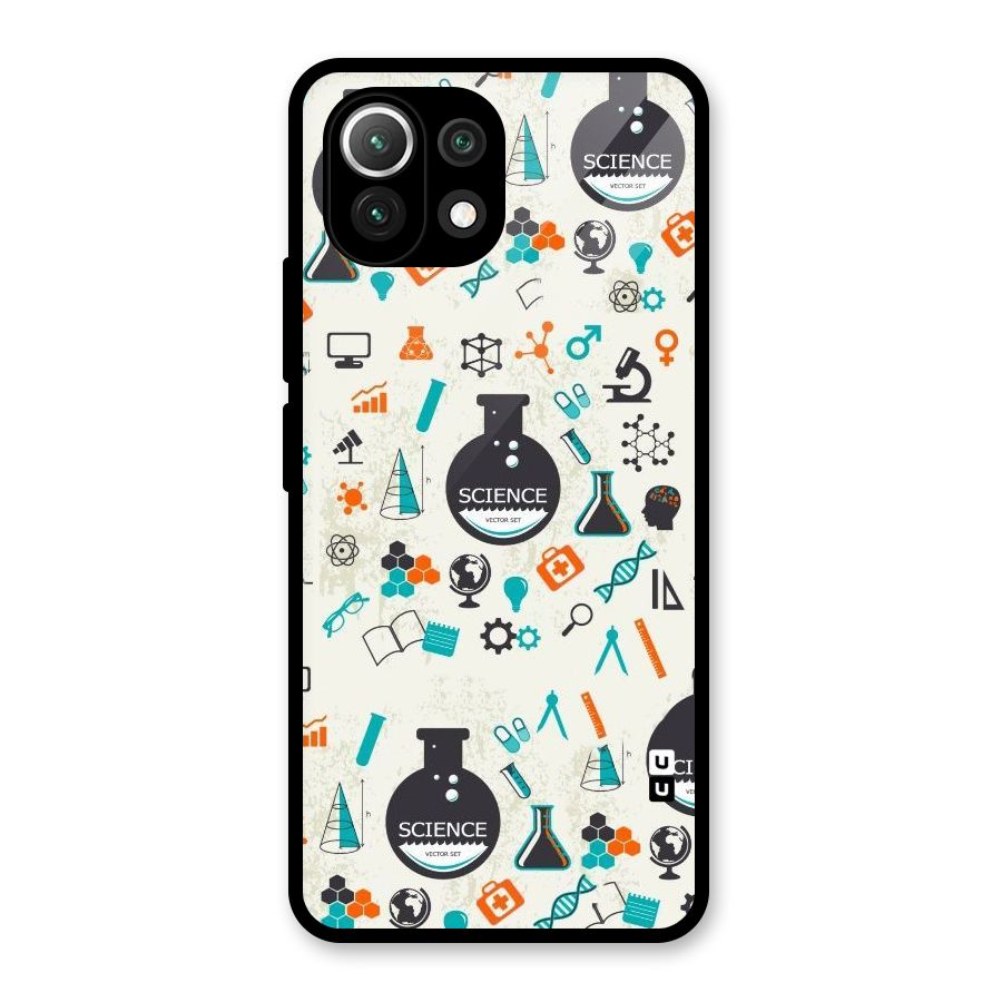 Science Side Glass Back Case for Mi 11 Lite