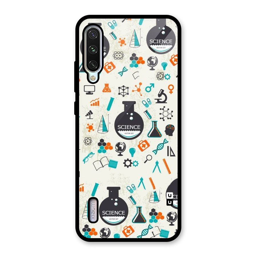 Science Side Glass Back Case for Mi A3
