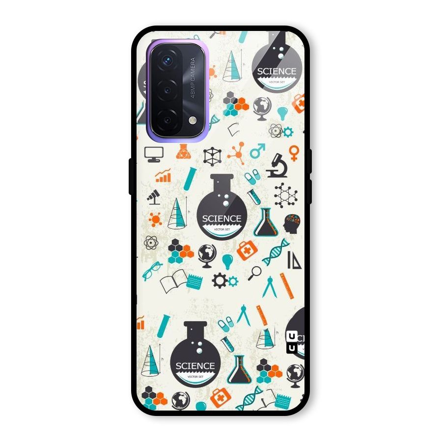 Science Side Glass Back Case for Oppo A74 5G