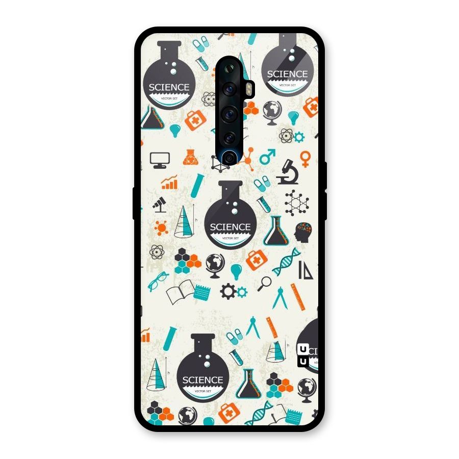 Science Side Glass Back Case for Oppo Reno2 F