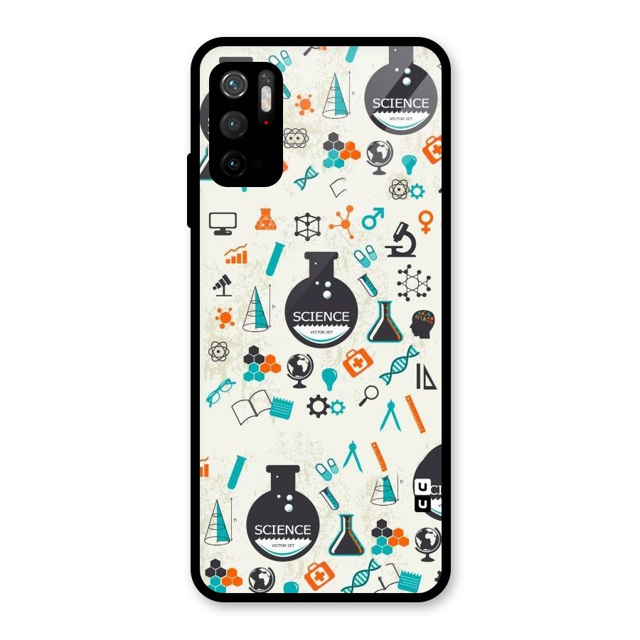 Science Side Glass Back Case for Poco M3 Pro 5G