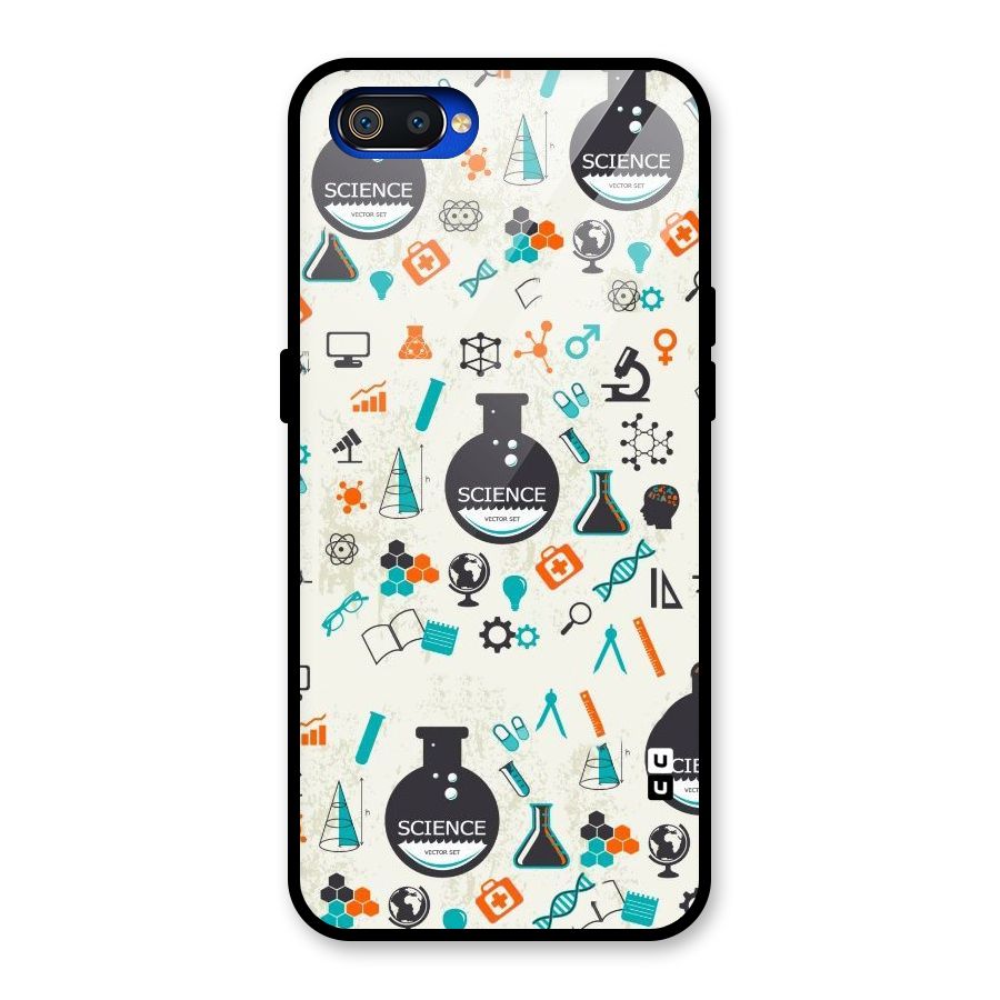 Science Side Glass Back Case for Realme C2