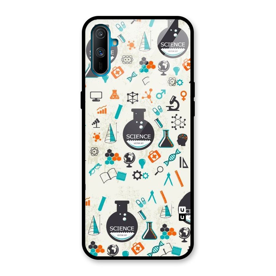 Science Side Glass Back Case for Realme C3
