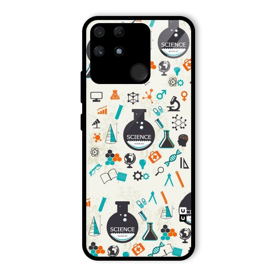 Science Side Glass Back Case for Realme Narzo 50A