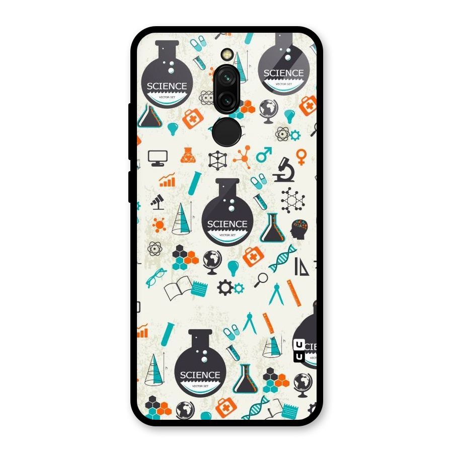 Science Side Glass Back Case for Redmi 8