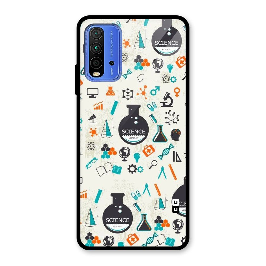 Science Side Glass Back Case for Redmi 9 Power