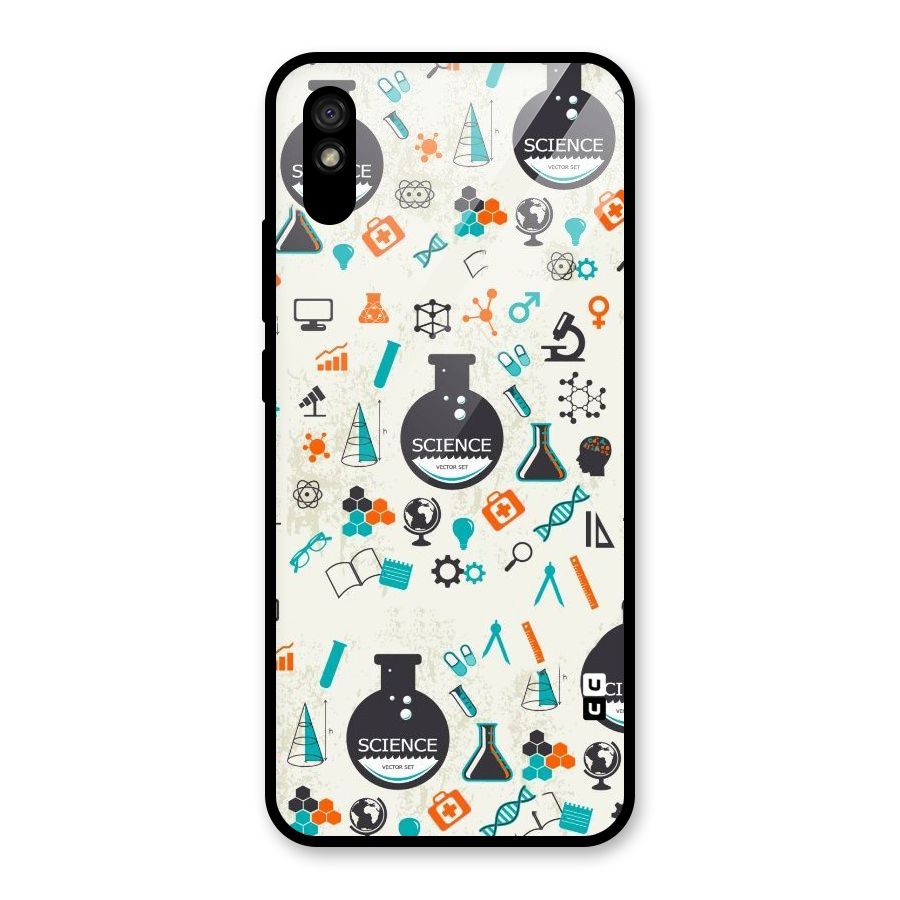 Science Side Glass Back Case for Redmi 9i