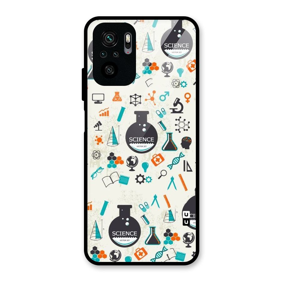 Science Side Glass Back Case for Redmi Note 10S
