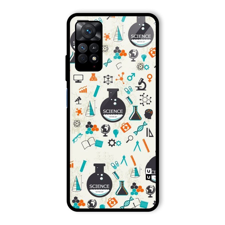 Science Side Glass Back Case for Redmi Note 11 Pro