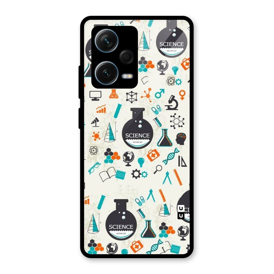 Science Side Glass Back Case for Redmi Note 12 Pro Plus 5G