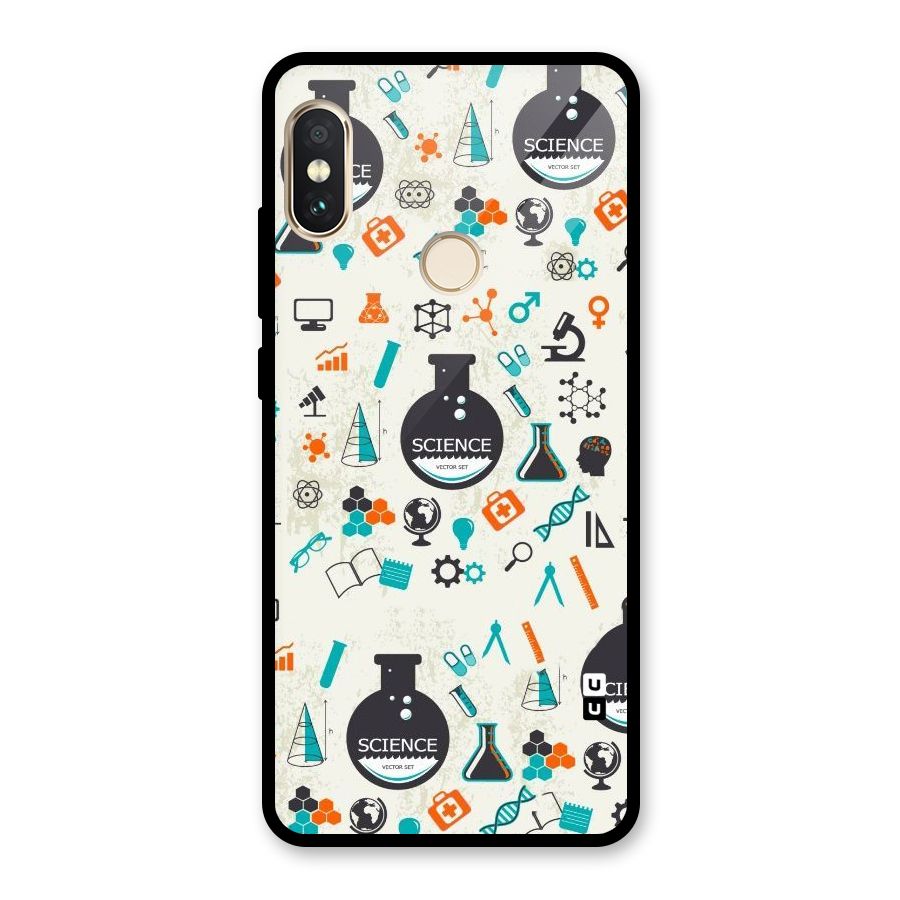 Science Side Glass Back Case for Redmi Note 5 Pro