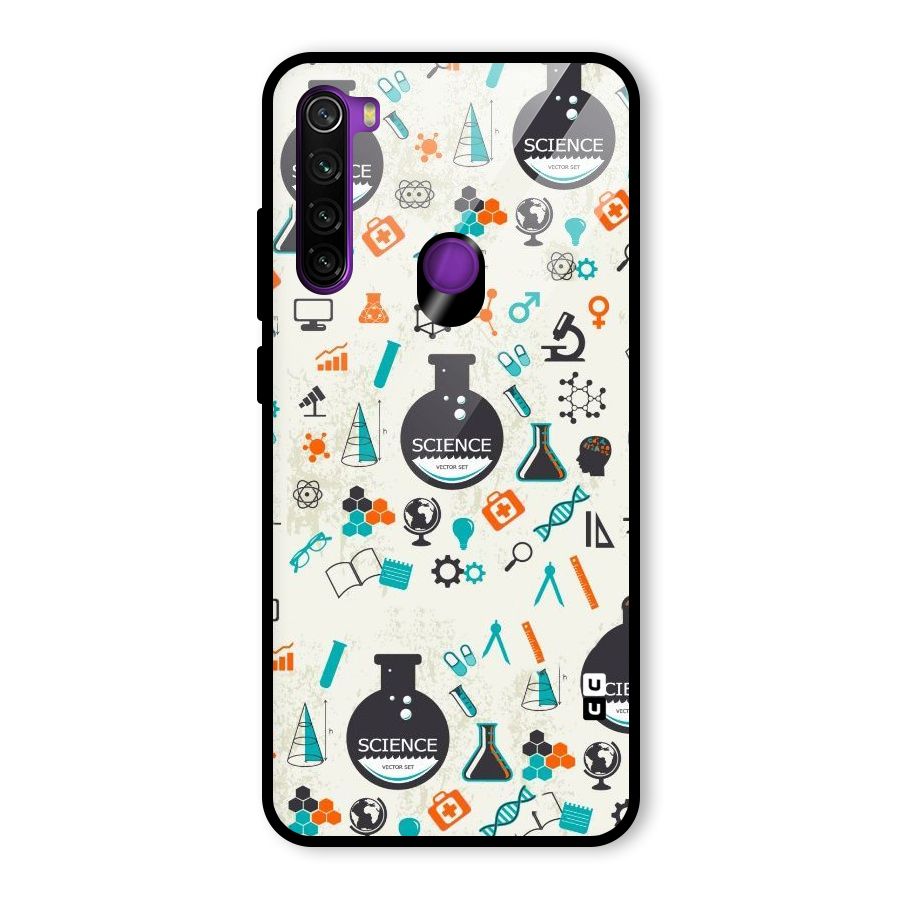 Science Side Glass Back Case for Redmi Note 8