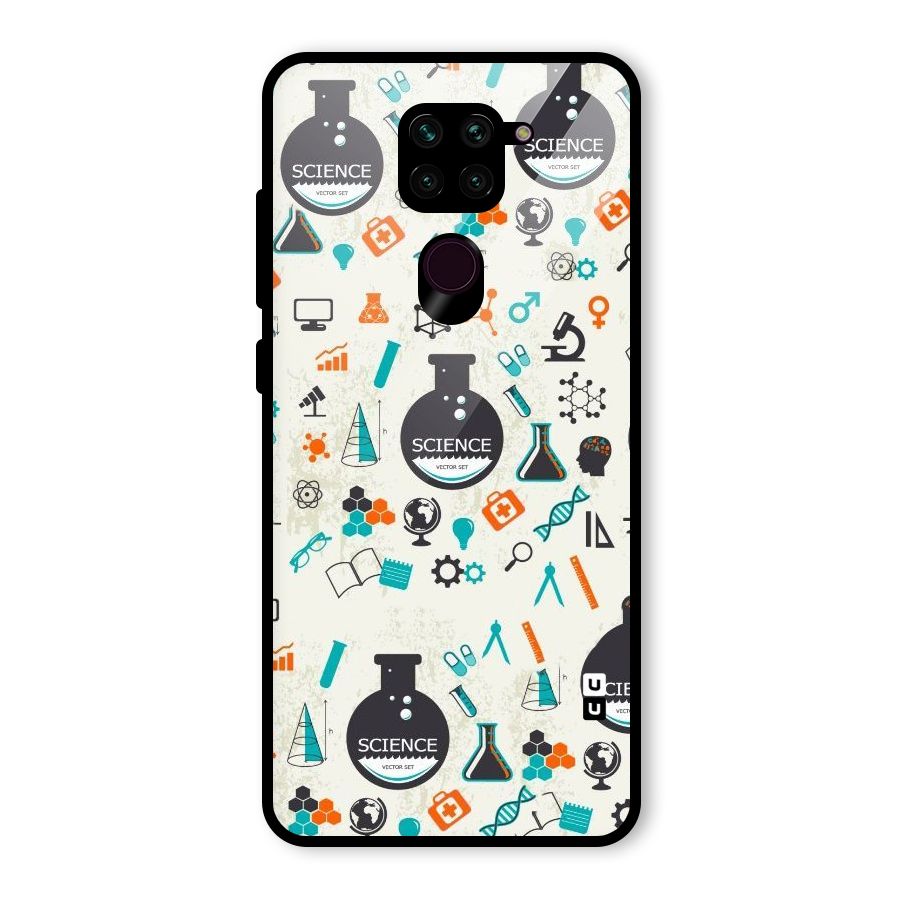 Science Side Glass Back Case for Redmi Note 9