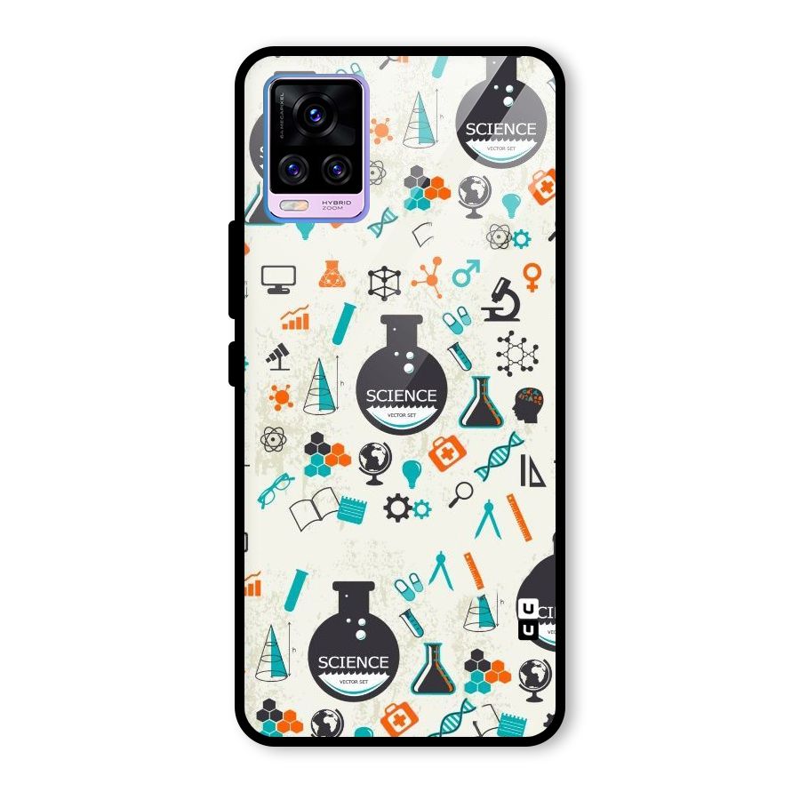 Science Side Glass Back Case for Vivo V20 Pro