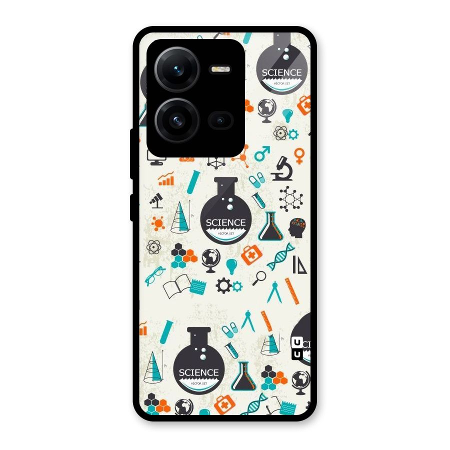 Science Side Glass Back Case for Vivo V25