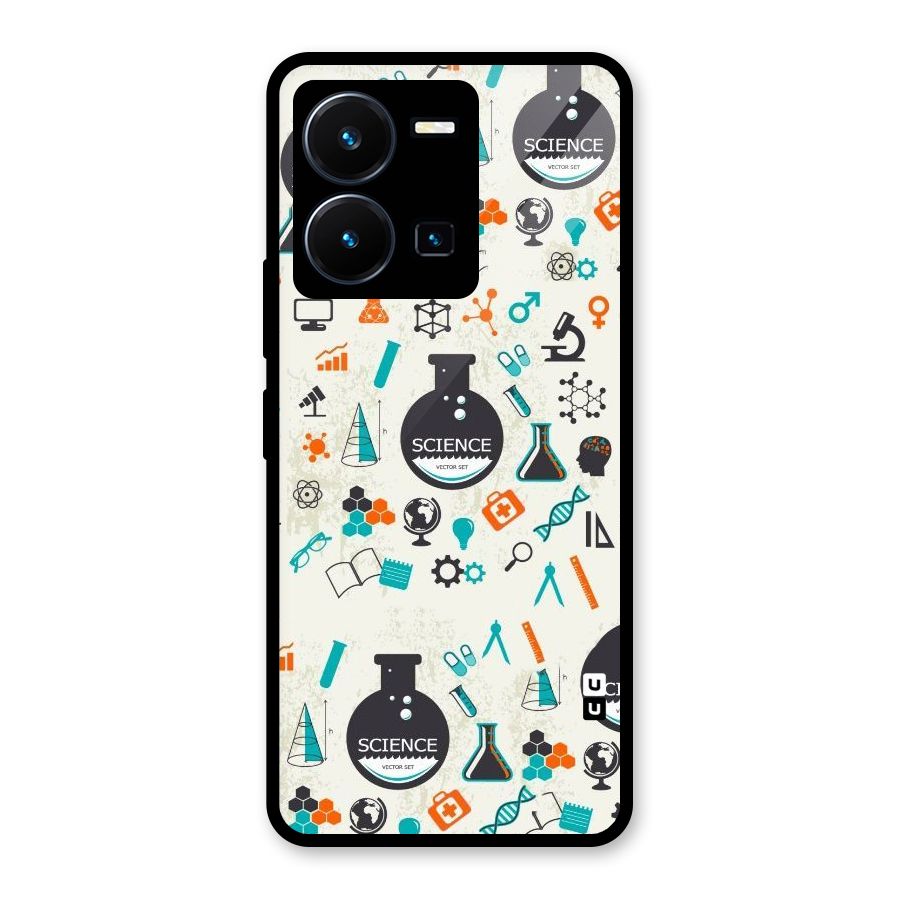 Science Side Glass Back Case for Vivo Y35