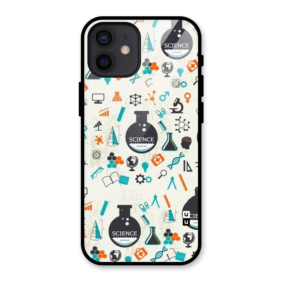 Science Side Glass Back Case for iPhone 12