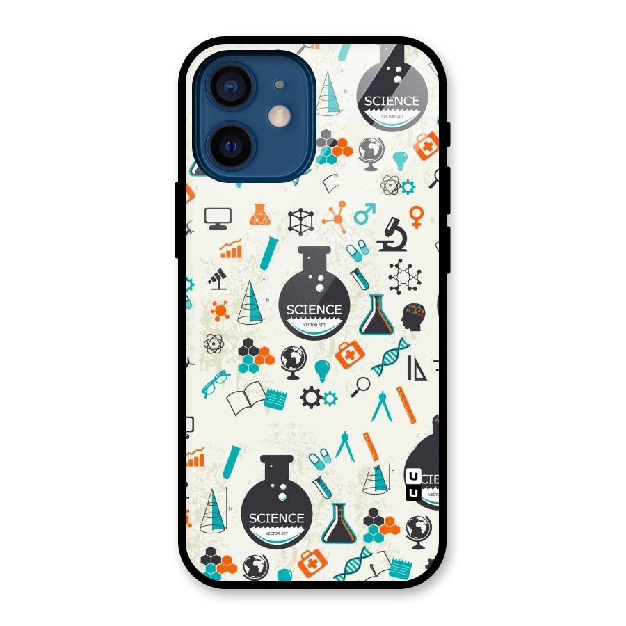 Science Side Glass Back Case for iPhone 12 Mini