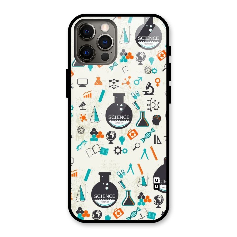 Science Side Glass Back Case for iPhone 12 Pro