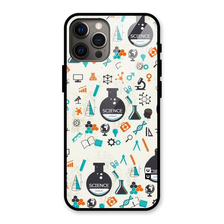 Science Side Glass Back Case for iPhone 12 Pro Max
