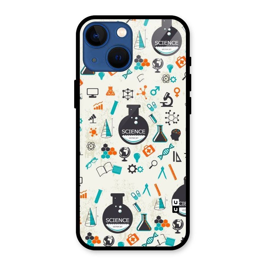 Science Side Glass Back Case for iPhone 13 Mini