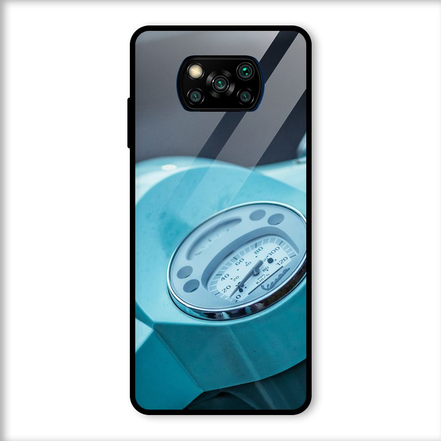 Scooter Meter Glass Back Case for Poco X3