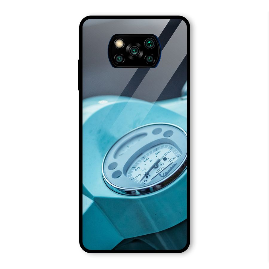 Scooter Meter Glass Back Case for Poco X3 Pro
