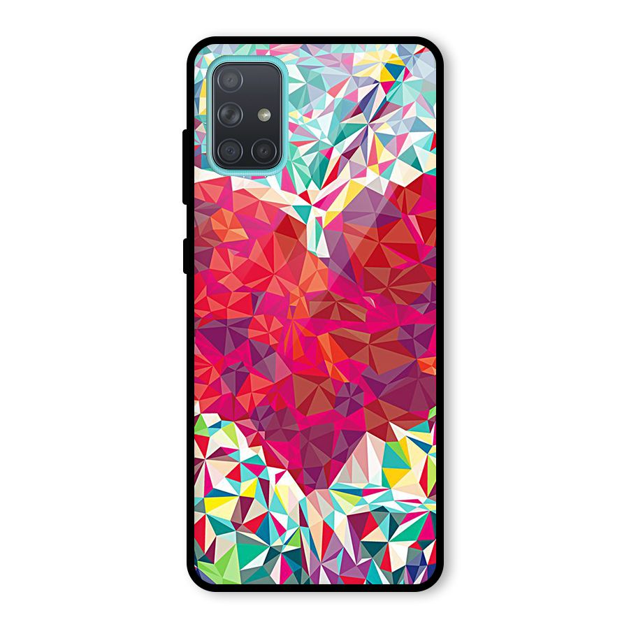 Scrumbled Heart Glass Back Case for Galaxy A71