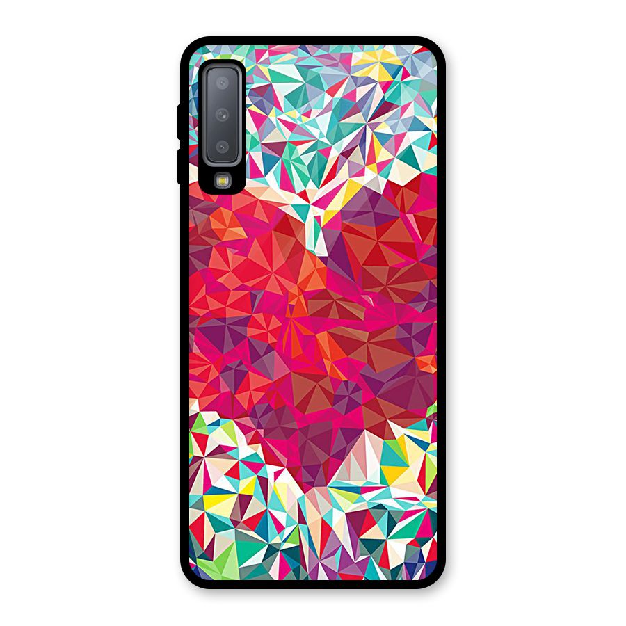 Scrumbled Heart Glass Back Case for Galaxy A7 (2018)