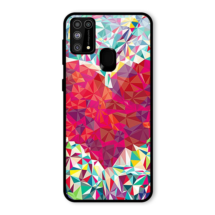 Scrumbled Heart Glass Back Case for Galaxy F41