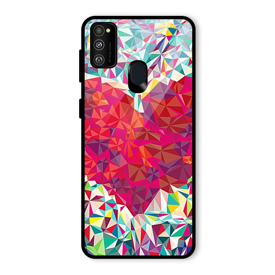Scrumbled Heart Glass Back Case for Galaxy M30s