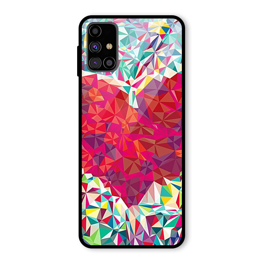 Scrumbled Heart Glass Back Case for Galaxy M31s