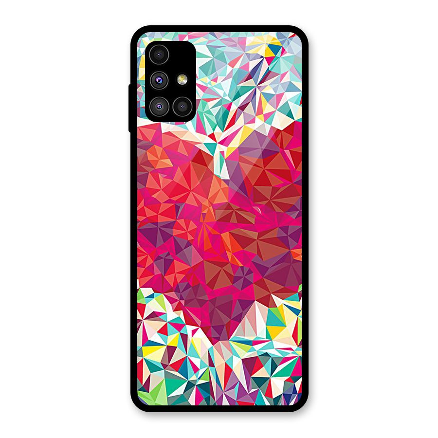 Scrumbled Heart Glass Back Case for Galaxy M51