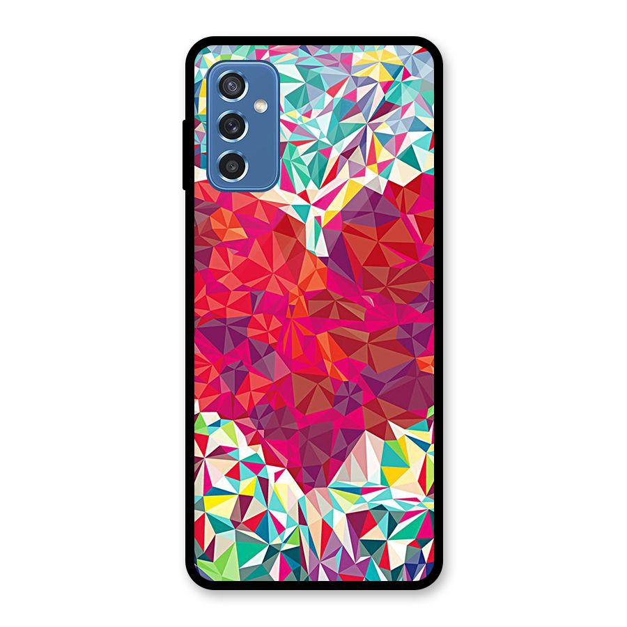 Scrumbled Heart Glass Back Case for Galaxy M52 5G