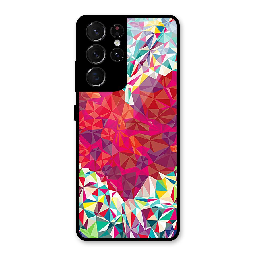 Scrumbled Heart Glass Back Case for Galaxy S21 Ultra 5G