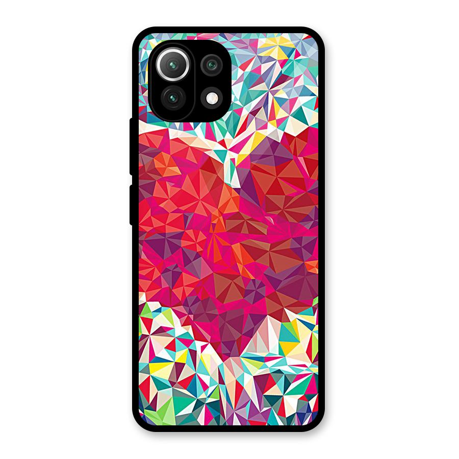 Scrumbled Heart Glass Back Case for Mi 11 Lite