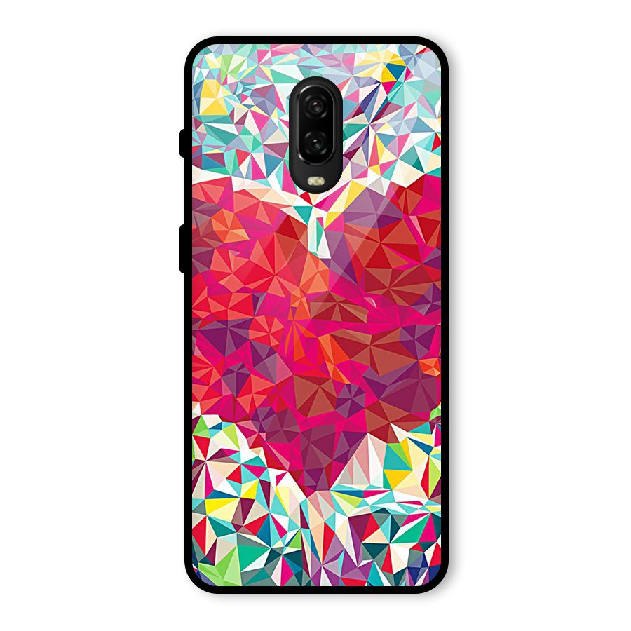 Scrumbled Heart Glass Back Case for OnePlus 6T