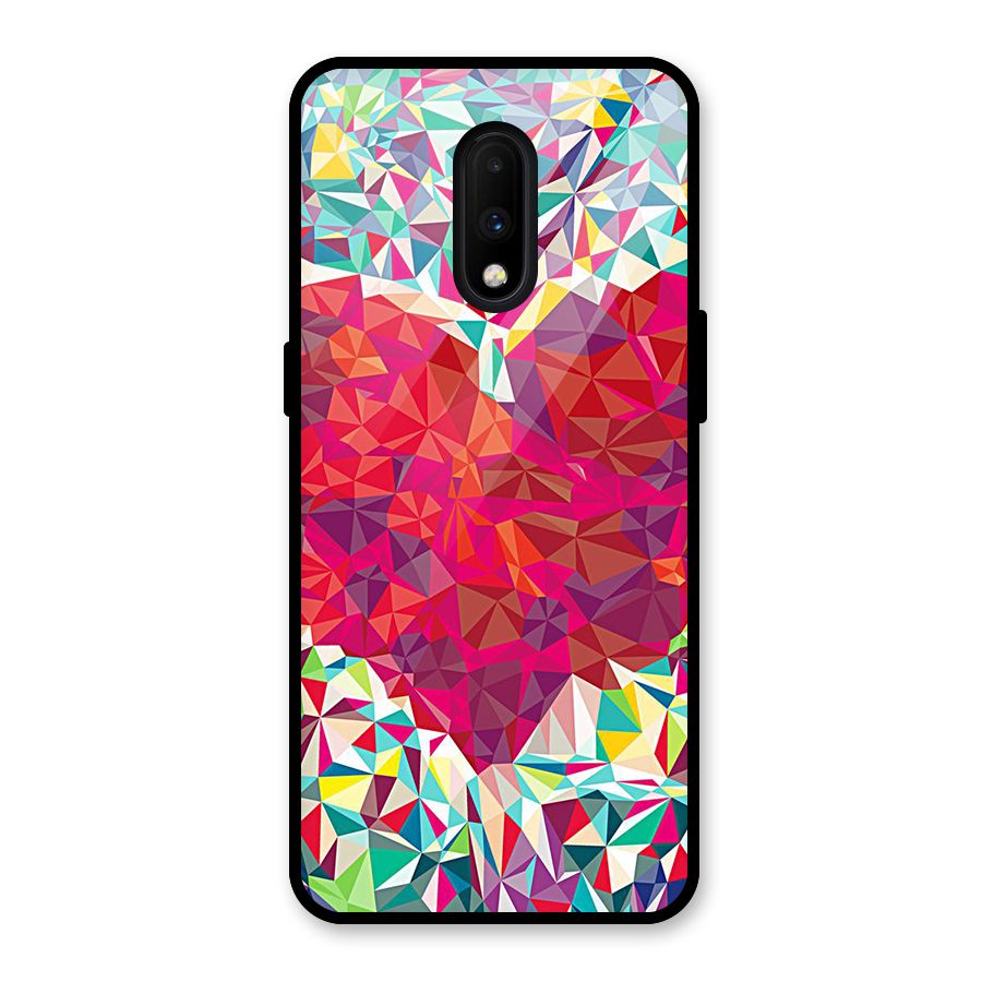 Scrumbled Heart Glass Back Case for OnePlus 7