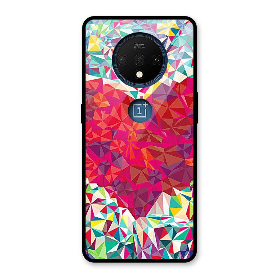 Scrumbled Heart Glass Back Case for OnePlus 7T